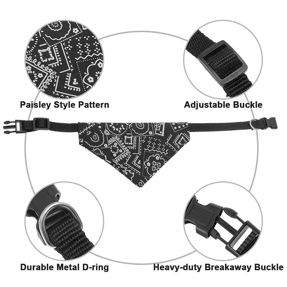 Pañuelo para Collar de Perro, Pañuelo Ajustable para Cuello de Perro, Pañuelo para Cachorros y Gatos, Accesorios para Mascotas Pequeñas, Medianas y Grandes