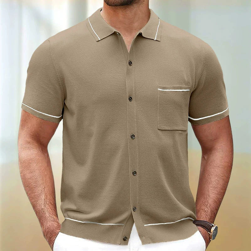 European Style Jacquard Polo Shirts Man Knitwear Business Casual Summer Coolness Quality Viscose Elastic Silky Camisas De Hombre