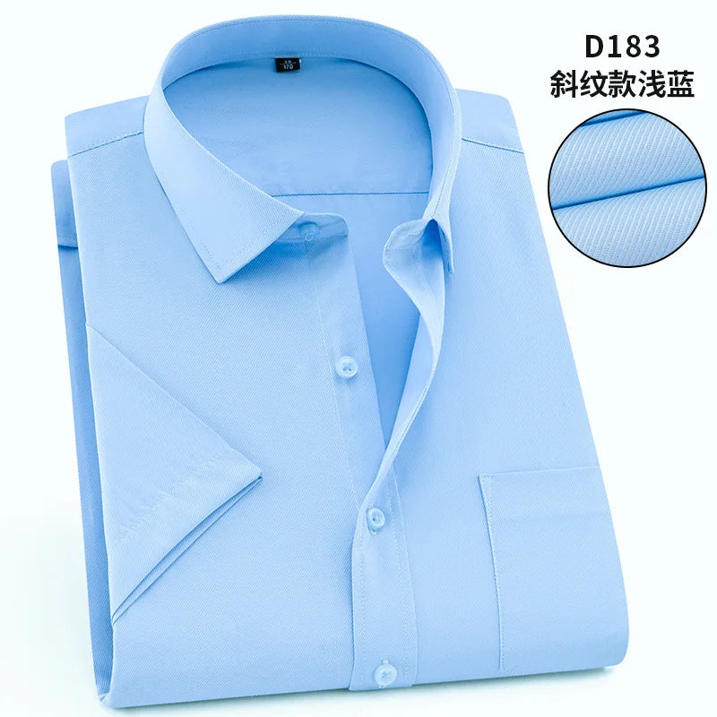 Men's new short-sleeved shirt 7XL8XL business casual non-ironing high quality plus-size spring and summer fashion cargo clothes