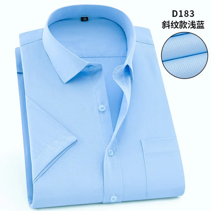 Men's new short-sleeved shirt 7XL8XL business casual non-ironing high quality plus-size spring and summer fashion cargo clothes