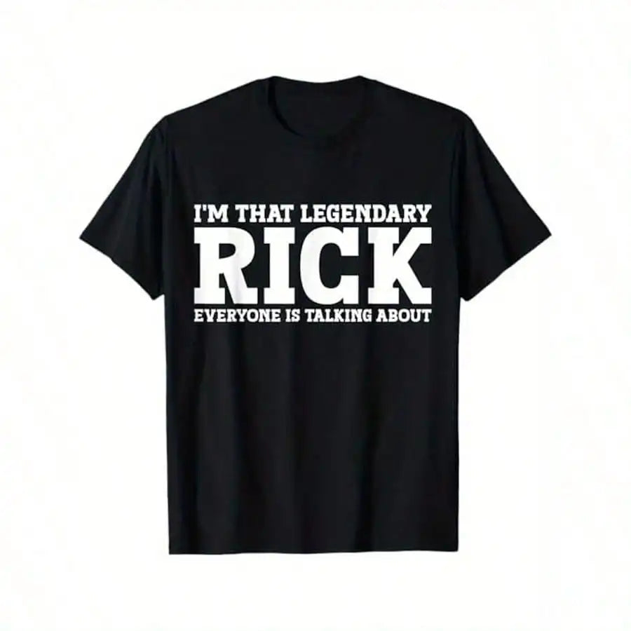 Camiseta gráfica humorística con cita legendaria de Rick - Camiseta de cuello redondo 100% algodón extrasuave, divertida con eslogan "Rick Sanctioned" diseño unisex