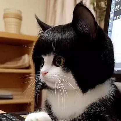 Peluca Creativa Decoración para Mascotas Peluca Delgada Ligera Suave para Gatos Suministros para Mascotas Peluca Divertida para Gatos Peluca Recortable para Mascotas Suministros para Pelucas de Gatos Accesorios para Mascotas