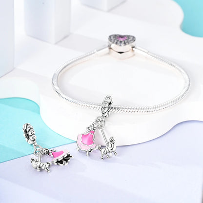 New Arrivals Silver Plated Cute Pet Moon Luminous Firefly Charms Fit Original Bangle Beads Pendent Dangle Bracelet DIY Jewelry