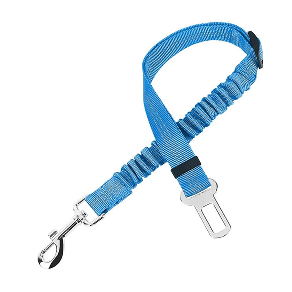 Cinturón de seguridad para coche de mascotas, correa de nailon para vehículos, asiento trasero, cinturón de seguridad ajustable para perros, arnés, collar, accesorios para mascotas para paseos al aire libre