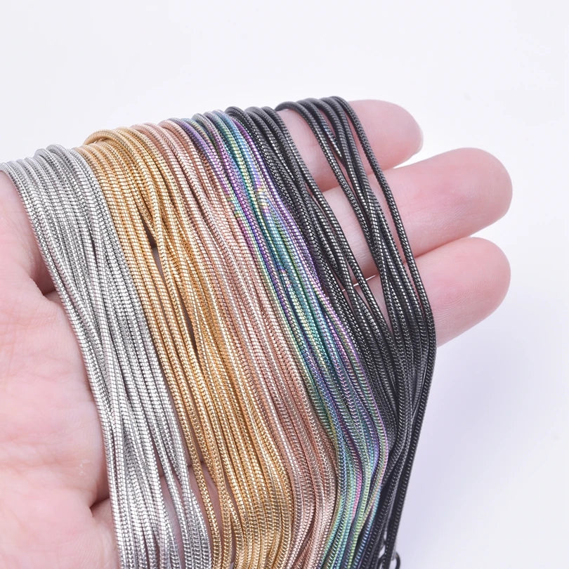 2/5pcs Rainbow Chain New Personalized Multiple Shape Designs Necklace Chains For Jewelry Making DIY 304 Stainless Steel Chains