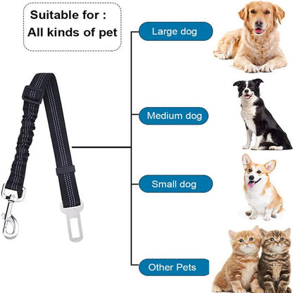 Cinturón de seguridad para coche de mascotas, correa de nailon para vehículos, asiento trasero, cinturón de seguridad ajustable para perros, arnés, collar, accesorios para mascotas para paseos al aire libre