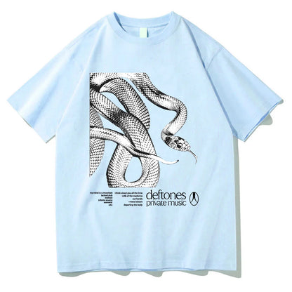 Deftones Private Music Tracklist Tee 2025 Cotton TShirt Men Women Hip Hop Rock Top Fashion Short Sleeve Summer Oversized T-shirt