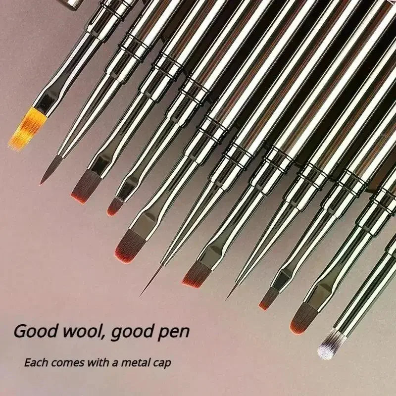 Nails Art Liner Brushes Elongated Lines Striping Drawing Painting  6/9/12/15/18mm Design Pen Professional Manicure Tool New