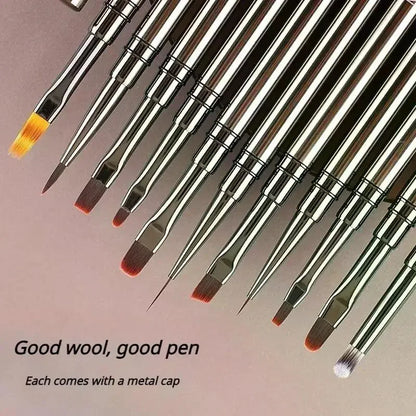 Nails Art Liner Brushes Elongated Lines Striping Drawing Painting  6/9/12/15/18mm Design Pen Professional Manicure Tool New