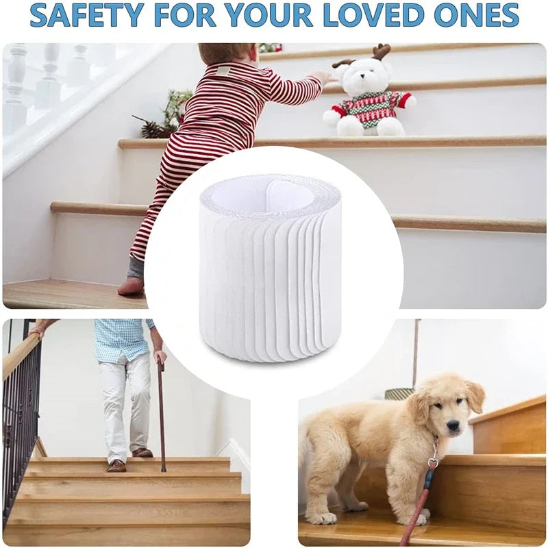 10x 60cm Transparent Non-Slip Tape Floor Bathtub Bathroom Carpet Stair Treads Slip Soft and Waterproof Tape Protect Pet Child