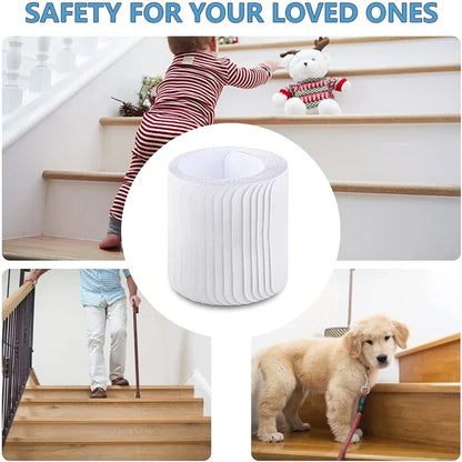 10x 60cm Transparent Non-Slip Tape Floor Bathtub Bathroom Carpet Stair Treads Slip Soft and Waterproof Tape Protect Pet Child