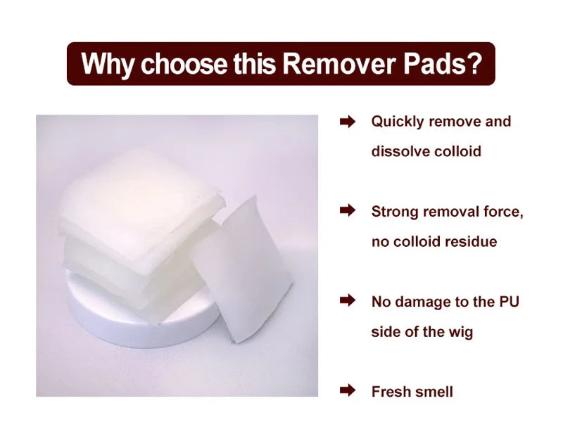 New Non-woven Lace Glue Remover Pads For Wigs 20Pcs Remover For Tape In Hair Extensions Wholesalers Factory Price Wig Repair Kit