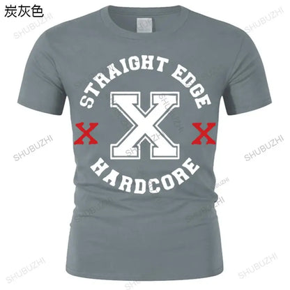 man crew neck teeshirt New Summer Fashion Men T Shirt Simple Short-Sleeved Cotton Straight Edge Hardcore Popular Man T-Shirt