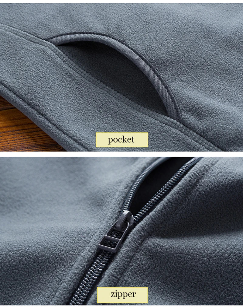 Man Tactical Fleece Softshell Jacket Thermal Sporting Male Tourism Mountain Coats Outdoor Hiking Windproof Zipper Jackets Men