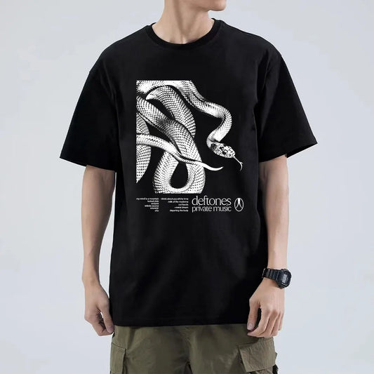 Deftones Private Music Tracklist Tee 2025 Cotton TShirt Men Women Hip Hop Rock Top Fashion Short Sleeve Summer Oversized T-shirt