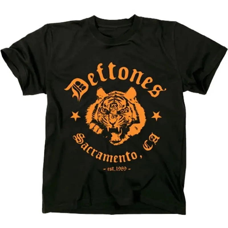 Deftones Sub-tone Band Alternative Rap Music Style Metal American T-shirt Men's Summer Fashion Trend Cotton Breathable T-shirt