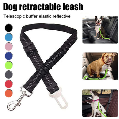 Cinturón de seguridad para coche de mascotas, correa de nailon para vehículos, asiento trasero, cinturón de seguridad ajustable para perros, arnés, collar, accesorios para mascotas para paseos al aire libre