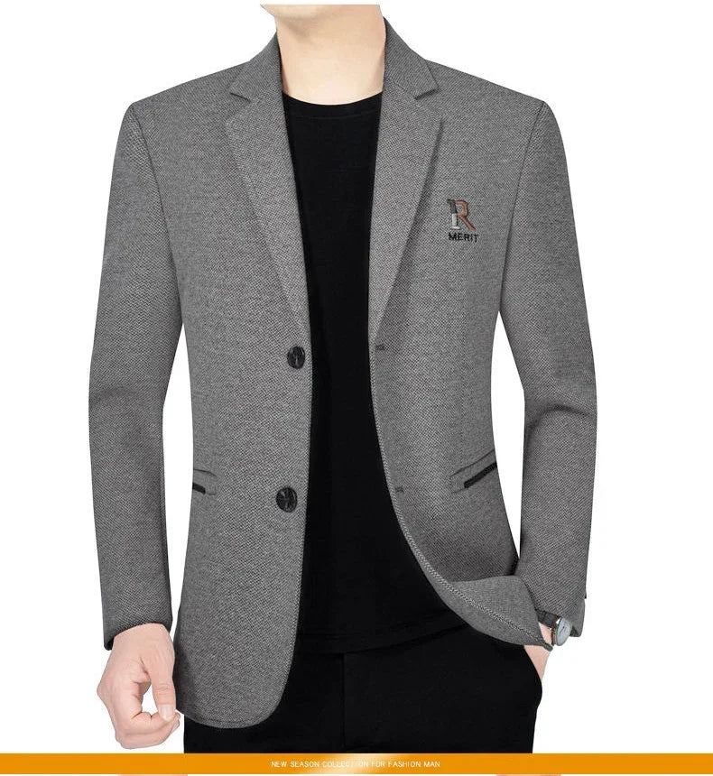 TFETTERS Brand 2025 Spring Business Blazer for Men Solid Autumn Casual Men's Jacket Blazer Fashion Single Breasted Suits Mens