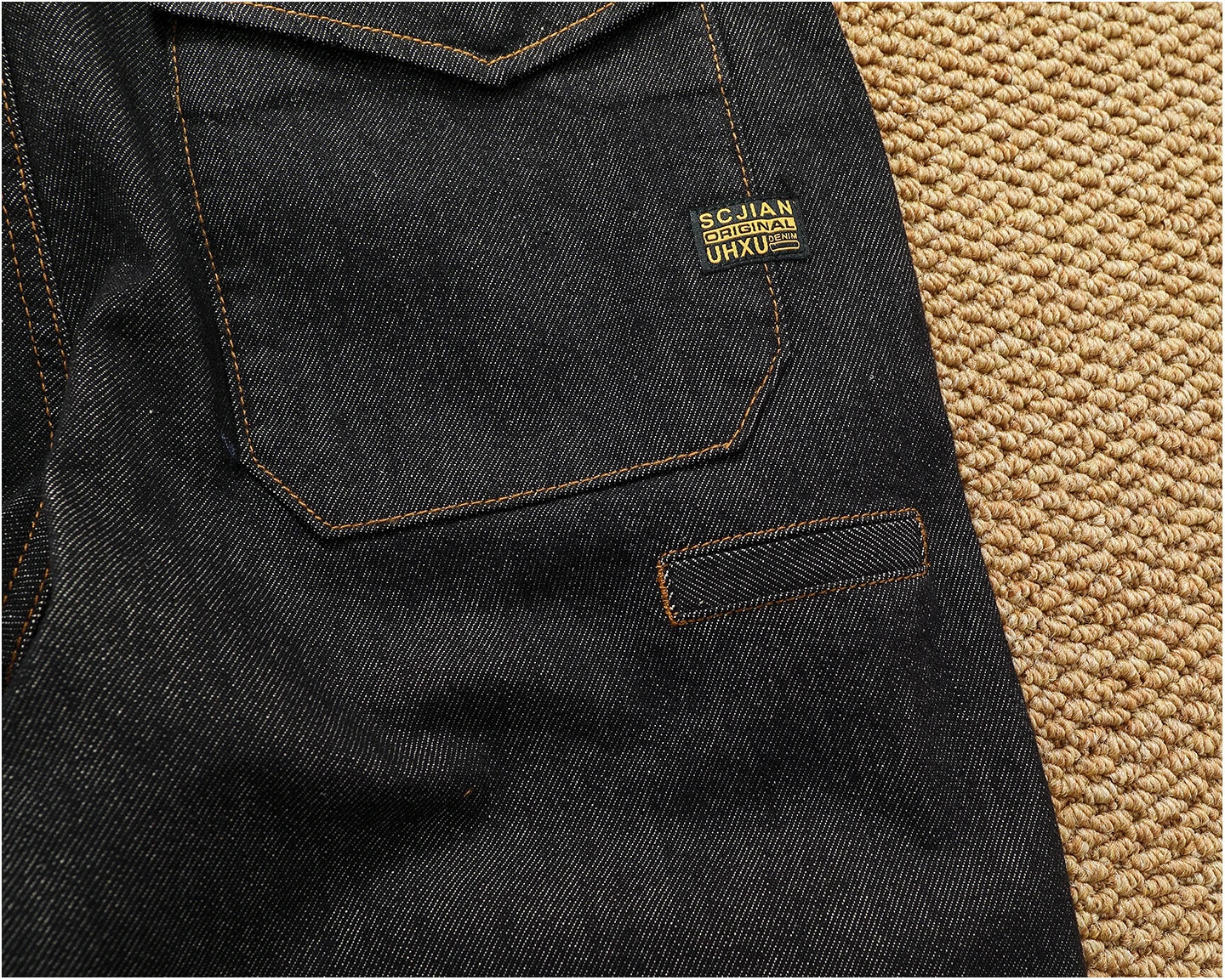 2025 Autumn New American Retro Heavyweight 3D cutting High-end Comfort Denim Men's Fashion Washed Straight Casual Tapered Jeans