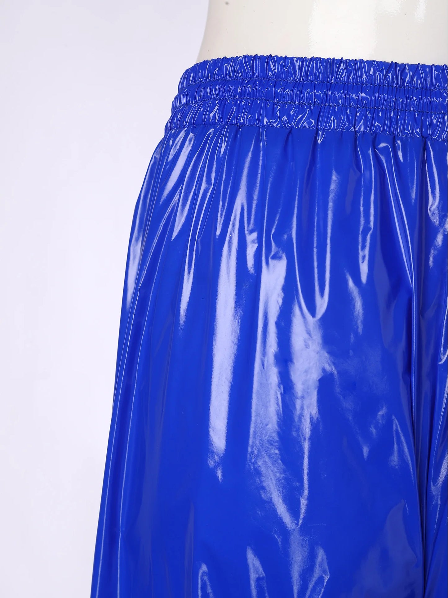 Pantalones Holgados Brillantes para Hombre Y2K con Cordón en la Cintura, Elástico en la Cintura, Bolsillos Laterales, Pantalones de Chándal Holgados y Brillantes, Disfraces de Hip Hop