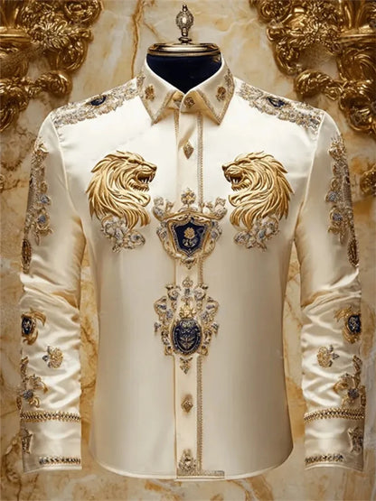 Men's Long Sleeved Shirt, High-Definition Printed Clothing, Outdoor Leisure Vacation, Luxury, Fashionable, High-Quality Designer