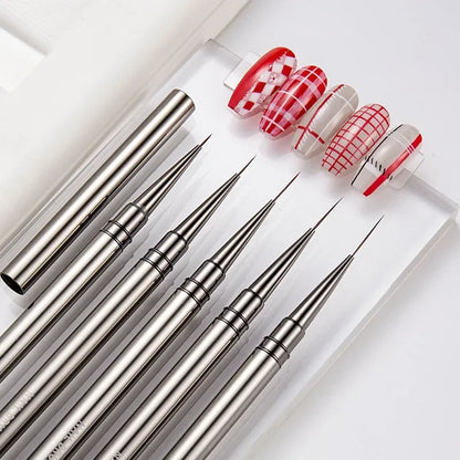 Nails Art Liner Brushes Elongated Lines Striping Drawing Painting  6/9/12/15/18mm Design Pen Professional Manicure Tool New