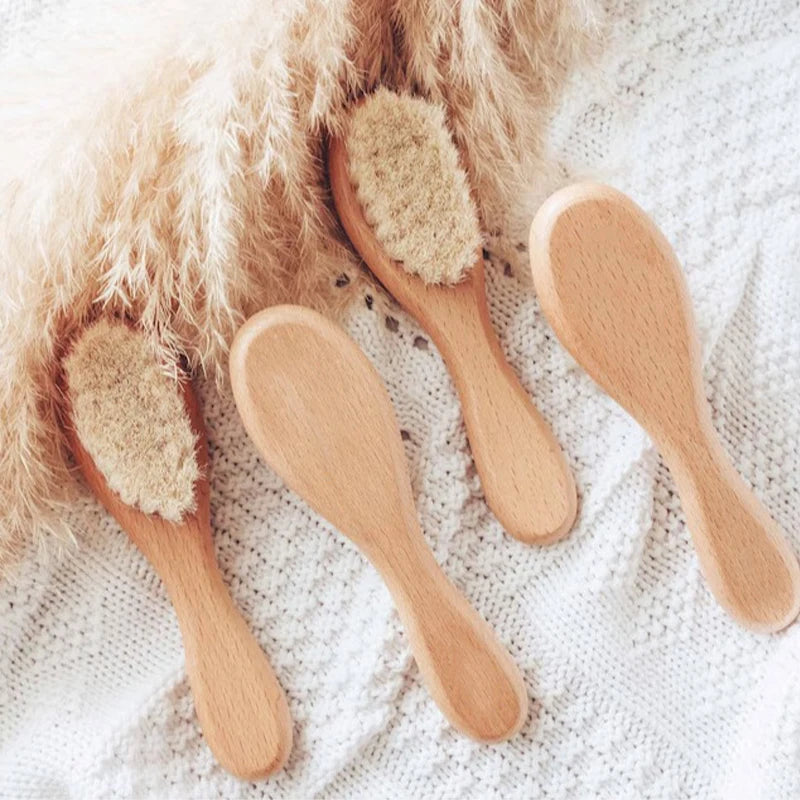 NEW Custom Name Wooden DIY Baby Hairbrushes Engrave Infant Name Wooden Newborn Hair Brush Comb Brush Birthday Baby Shower Gifts
