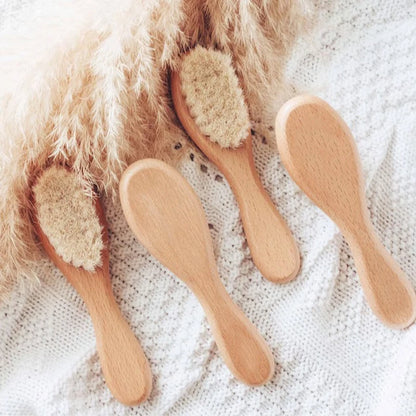 NEW Custom Name Wooden DIY Baby Hairbrushes Engrave Infant Name Wooden Newborn Hair Brush Comb Brush Birthday Baby Shower Gifts