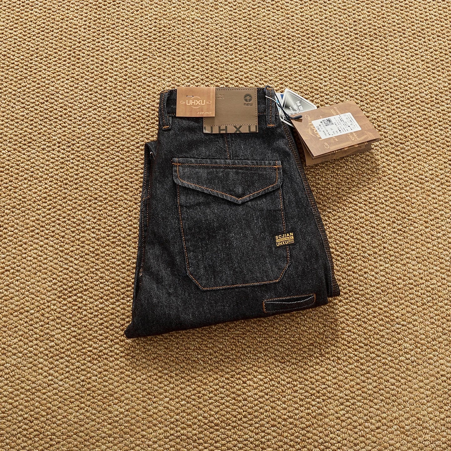 2025 Autumn New American Retro Heavyweight 3D cutting High-end Comfort Denim Men's Fashion Washed Straight Casual Tapered Jeans