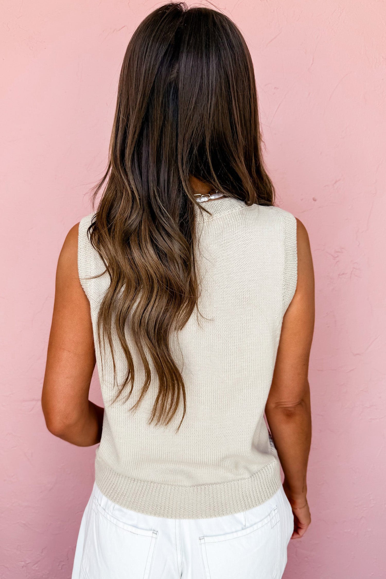 Parchment American Flag Sleeveless Sweater