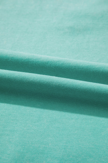 Mint Green Mineral Wash V Neck Tee Matching Skort Set - Snoopy's Closet