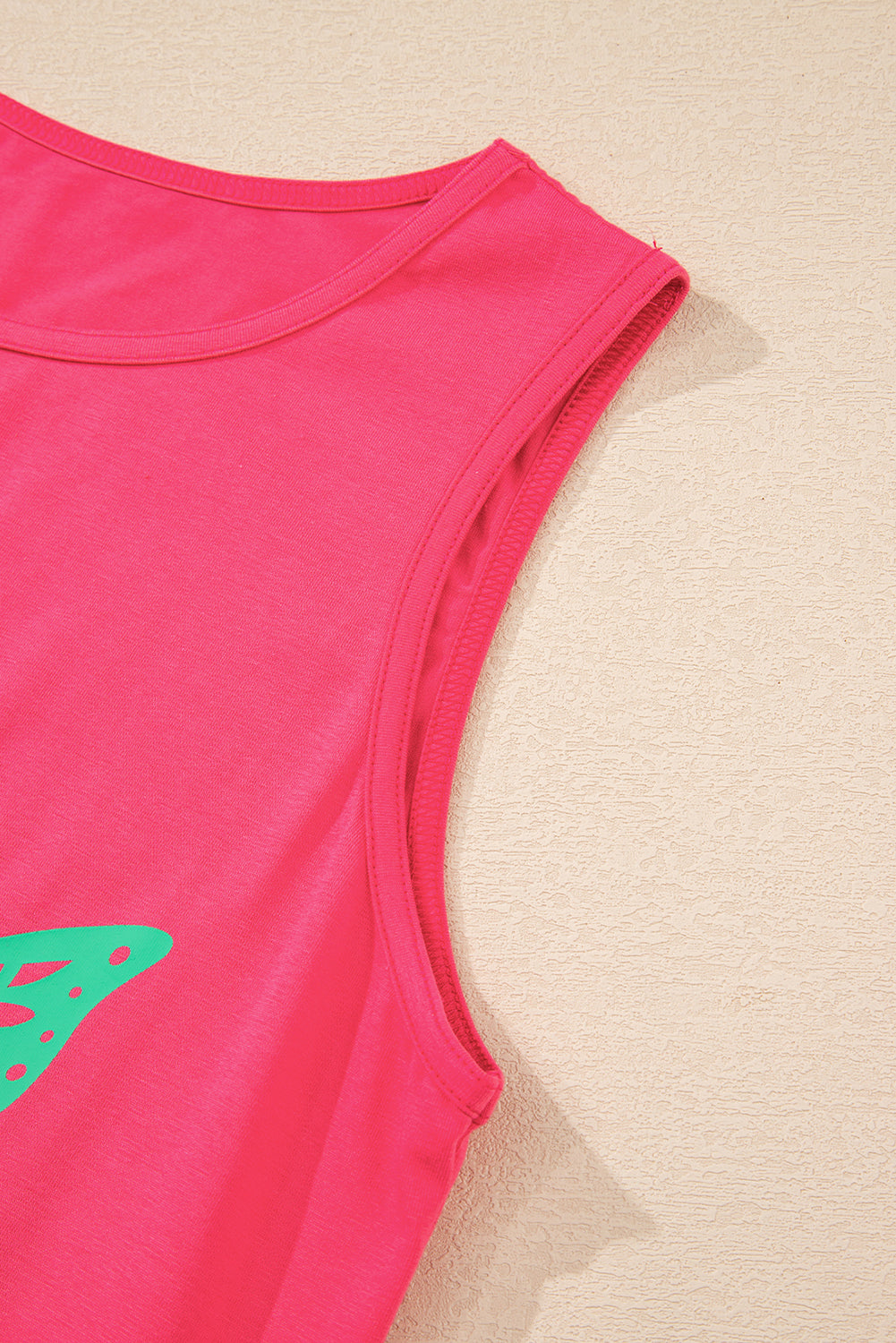 Sachet Pink Butterfly Graphic Casual Tank Top - Snoopy's Closet