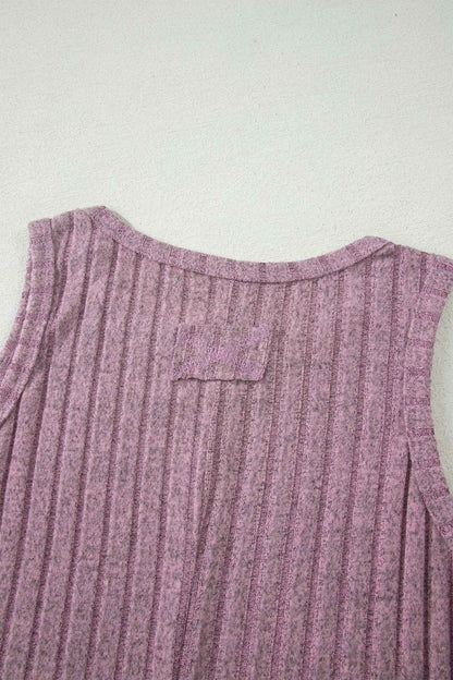 Phalaenopsis Slim Ribbed Mineral Wash Tank Top
