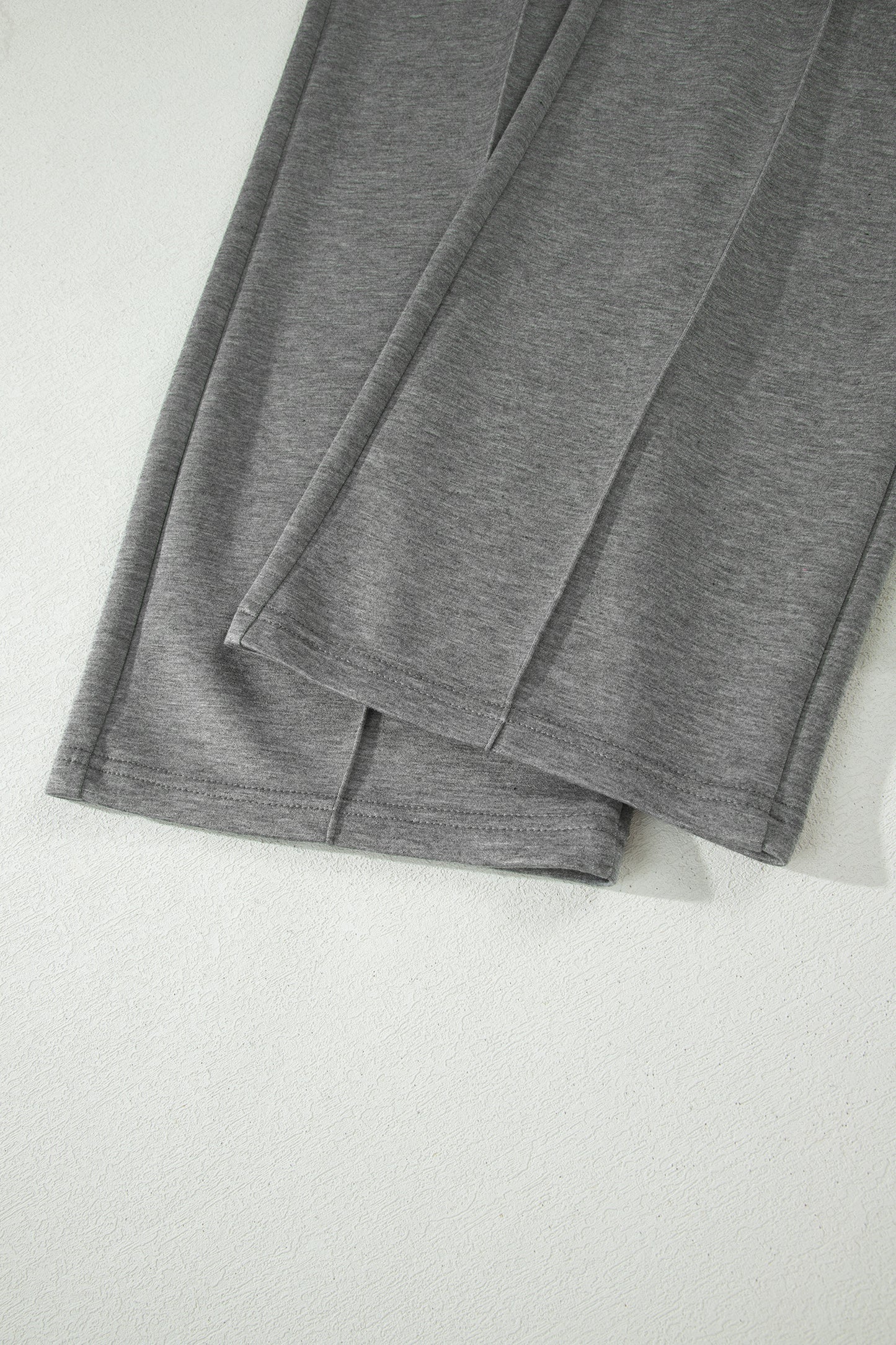 Gray Half Zip Polo Tee Casual Pant Set - Snoopy's Closet