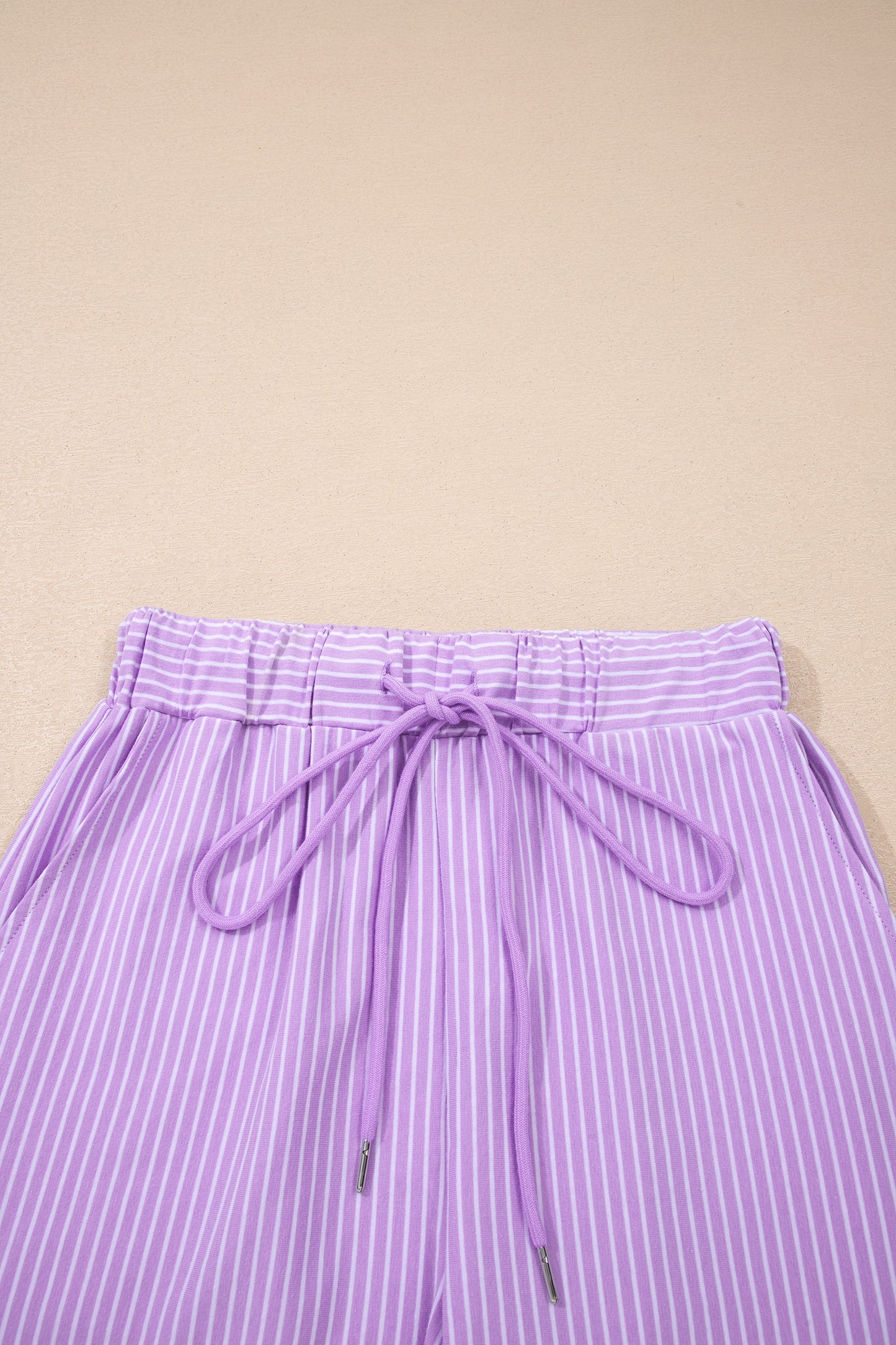 Pink Stripe Dolman Sleeve Polo Shirt and Drawstring Shorts Set - Snoopy's Closet