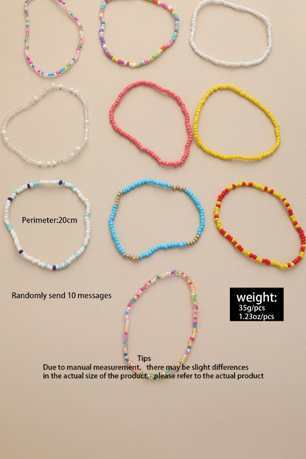 Yellow Flower Random Color Multi Layered Beaded Anklet Set - Snoopy's Closet
