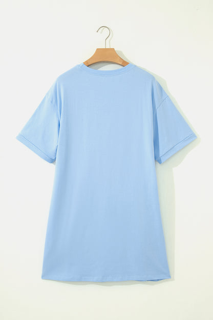 Minivestido de cambio Beau Blue patriótico con lazo grande cosido