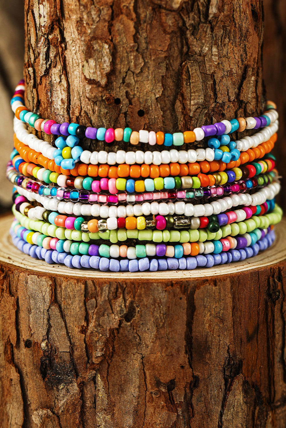Yellow Flower Random Color Multi Layered Beaded Anklet Set - Snoopy's Closet