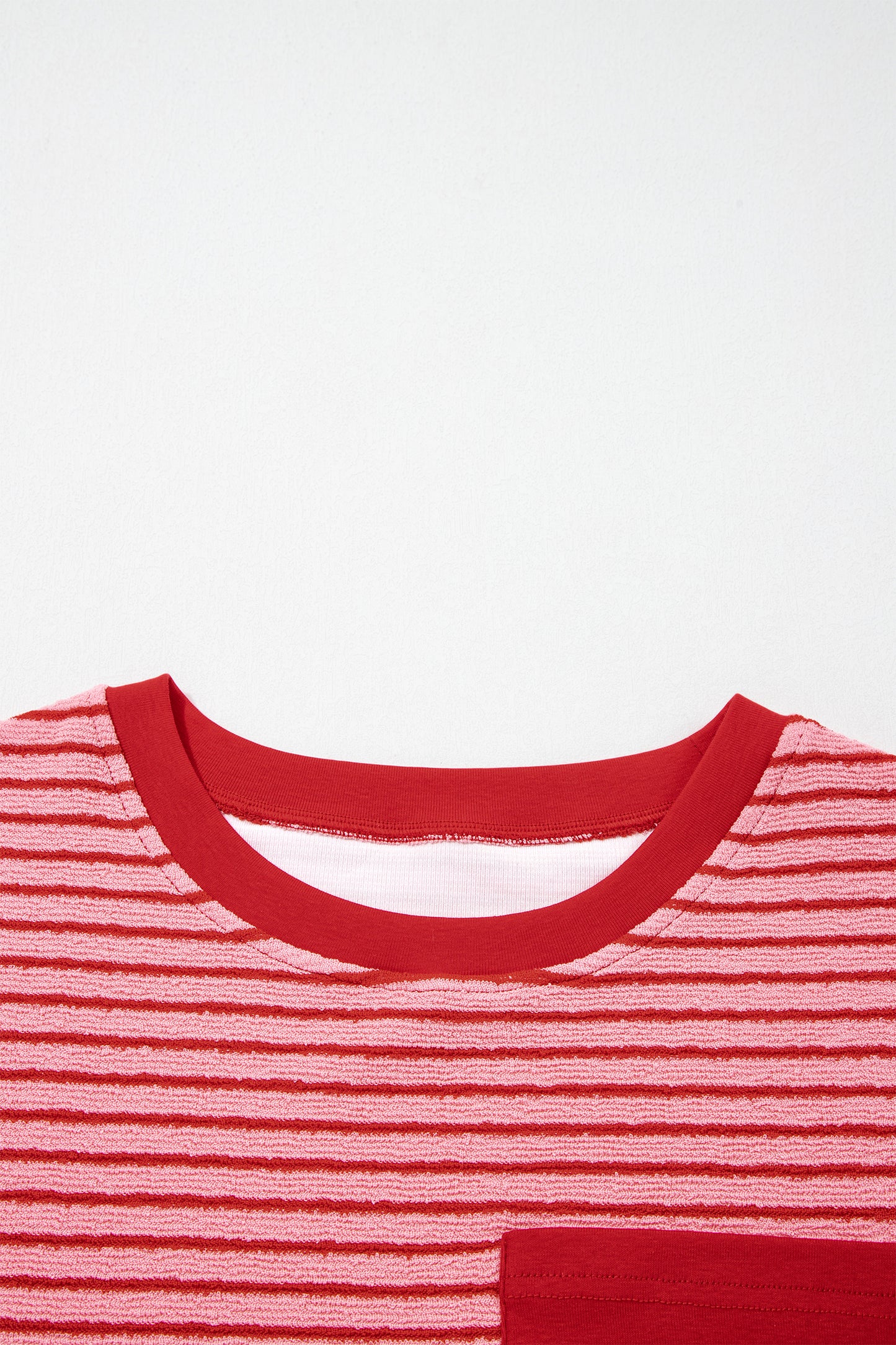 Sky Blue Stripe Crew Neck Tee Drawstring Waist Cropped Pants Set - Snoopy's Closet