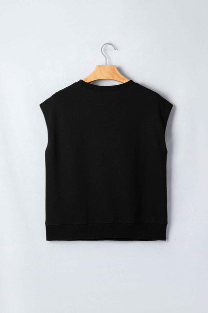 Black Casual Solid Short Sleeve Top with Metal Button Details Key Features