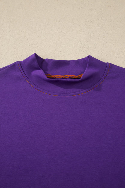 Camiseta Tillandsia Morada Reversible con Costuras a Contraste