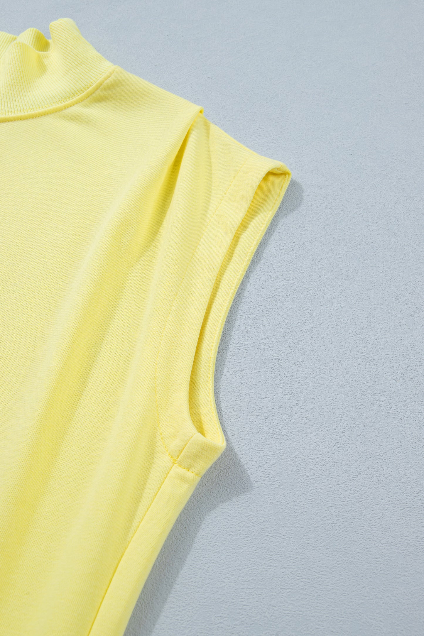 Mint Green Solid Color High Neck Cap Sleeve Loose Top - Snoopy's Closet