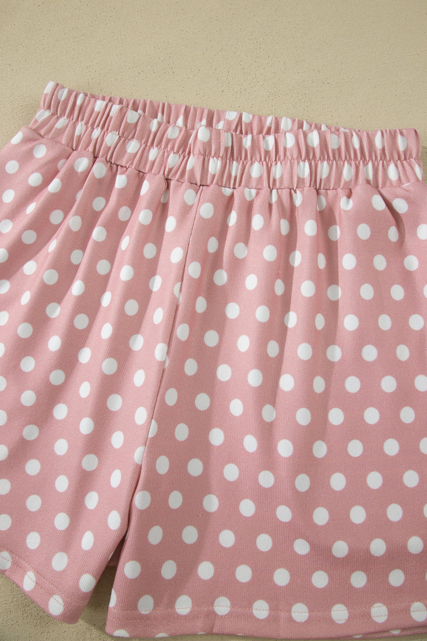 Pink Polka Dot Print Short Set - Snoopy's Closet