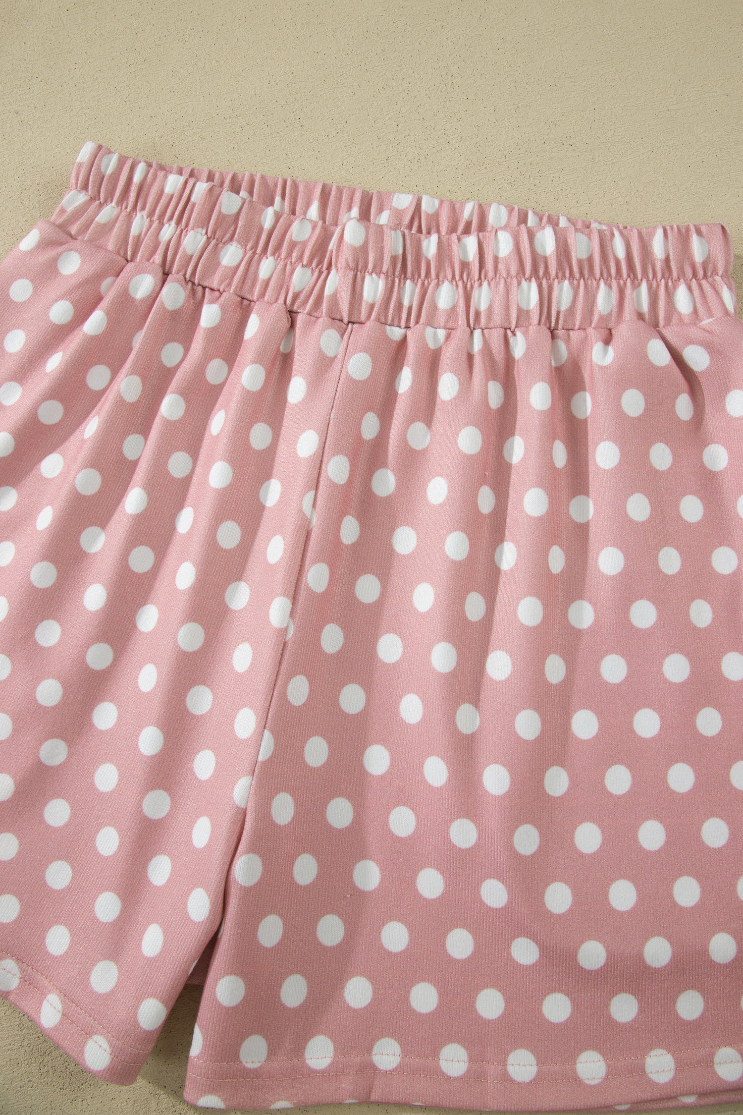 Pink Polka Dot Print Short Set - Snoopy's Closet