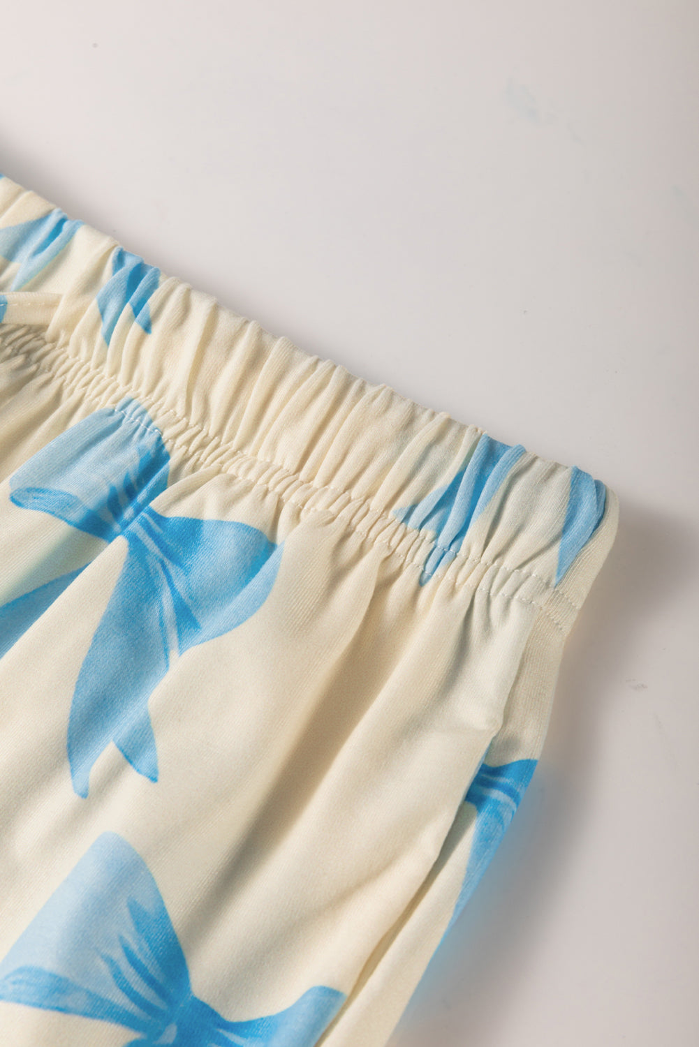 Yellow Bow Printed Short Sleeve Shirt Shorts Pajama Set - Snoopy's Closet