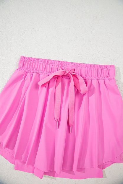 Falda-pantalón de tenis Bonbon con forro y cintura elástica con cordón