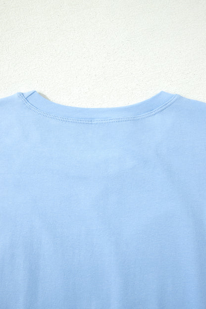 Minivestido de cambio Beau Blue patriótico con lazo grande cosido