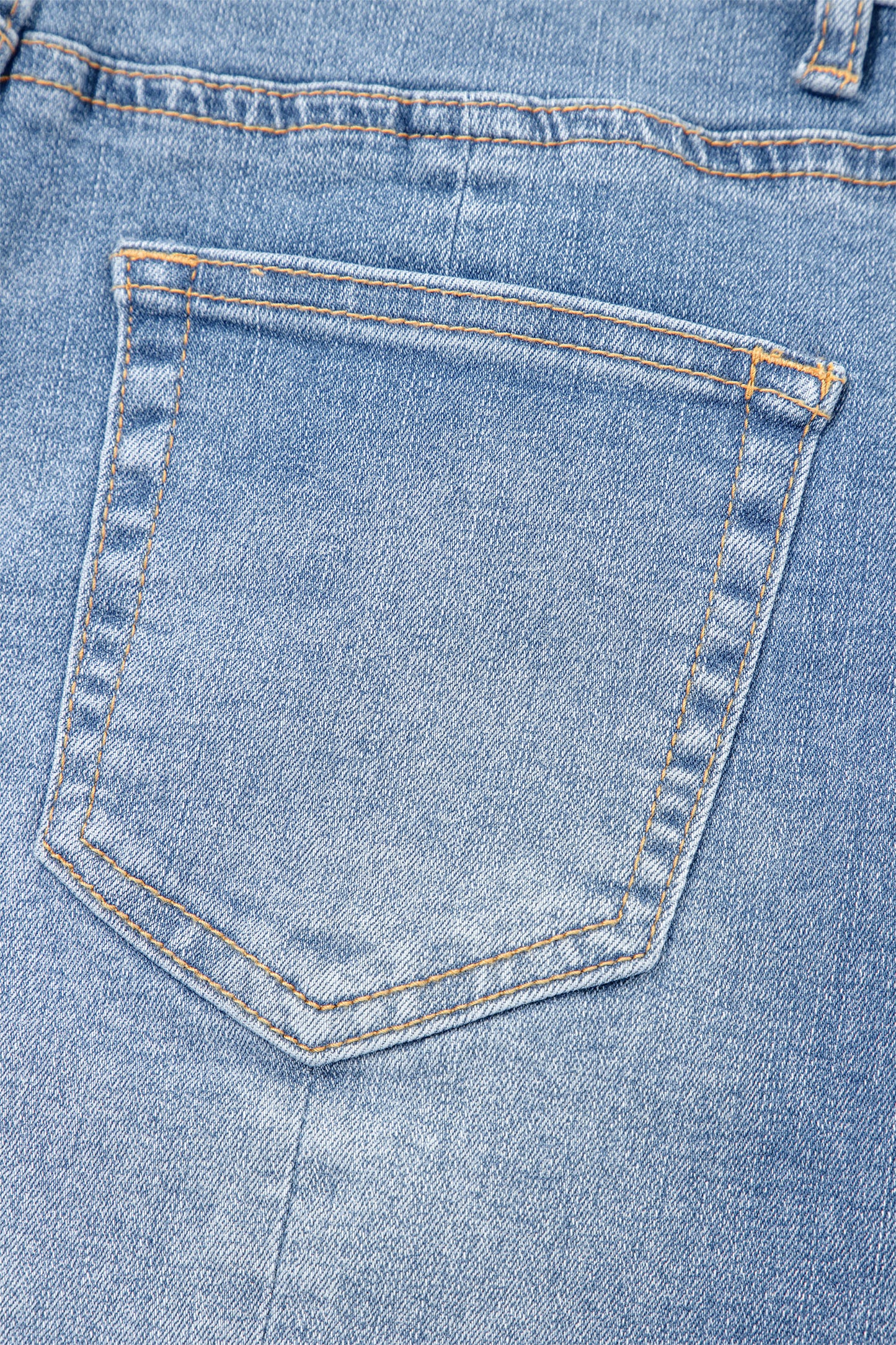 Shorts vaqueros Beau Blue Acid Wash con bajo sin rematar