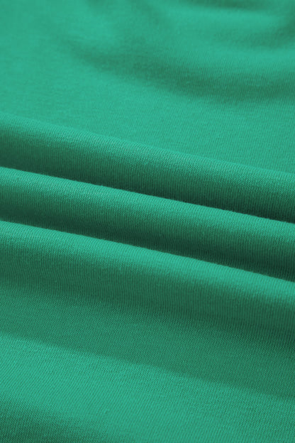Conjunto de 2 piezas de camiseta holgada y pantalones cortos con cordón en verde mar liso
