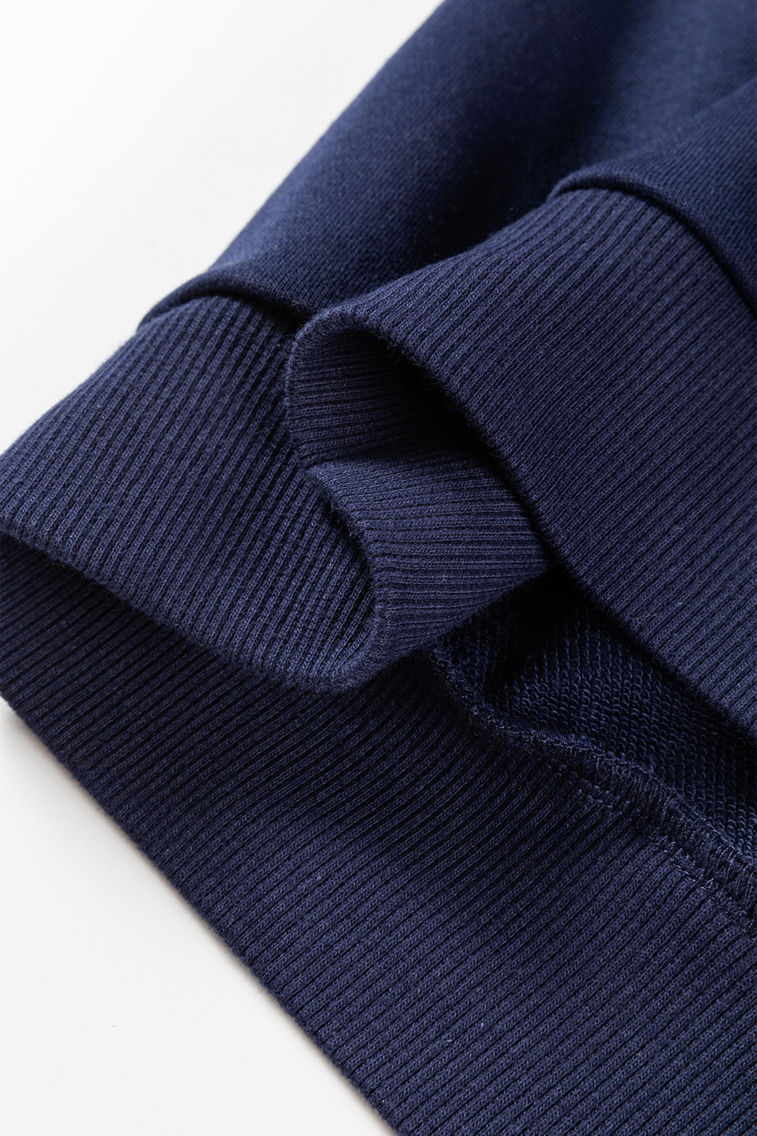 Navy Blue Contrast Piping Zipped Pullover Cropped Pants Set - Snoopy's Closet